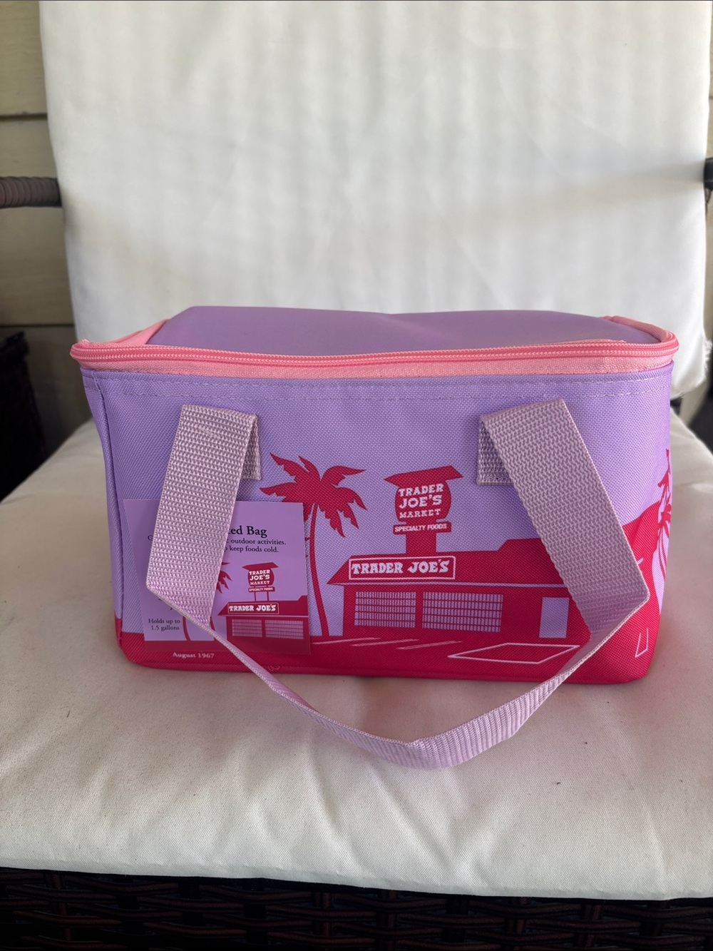 Trader Joe's Pink & Purple Insulated Lunch Tote